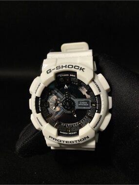 Custom G Shock White and Black Model GA110
